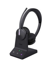 Yealink - Casque sans fil DECT & Bluetooth - WH64 Dual UC - Noir