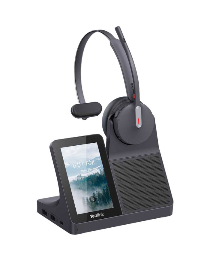 Yealink - Casque sans fil DECT avec station de travail - WH64 Workstation Mono - Noir