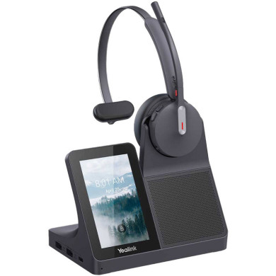Yealink - Casque sans fil DECT avec station de travail - WH64 Workstation Mono - Noir