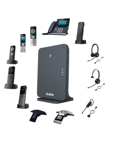 Yealink W70B - Base DECT IP monocell jusqu'à 10 DECT