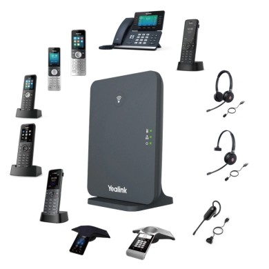 Yealink W70B - Base DECT IP monocell jusqu'à 10 DECT