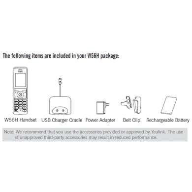 Yealink W56H - Combiné DECT avec grand écran couleur