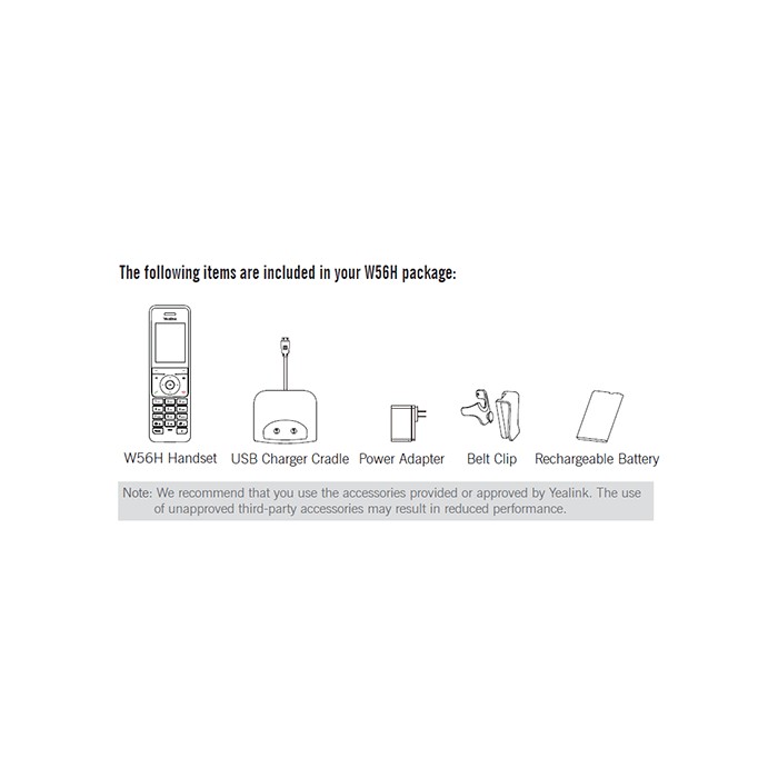 Yealink W56H - Combiné DECT avec grand écran couleur