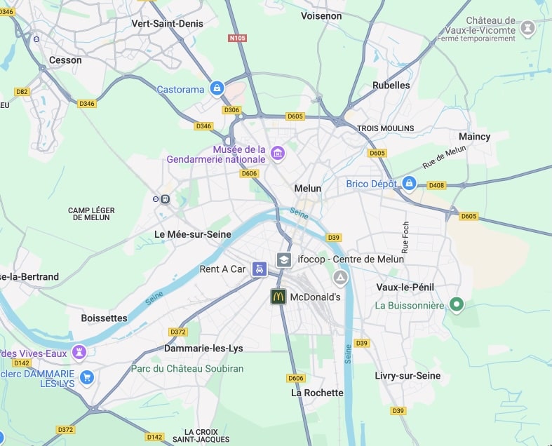Melun Rubelles Dammarie-les-Lys La Rochette Cesson Vert Saint Denis Voisenon Vaux-le-Penil