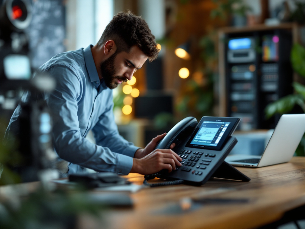 Installation d'un poste téléphonique IP chez un client bellifontain